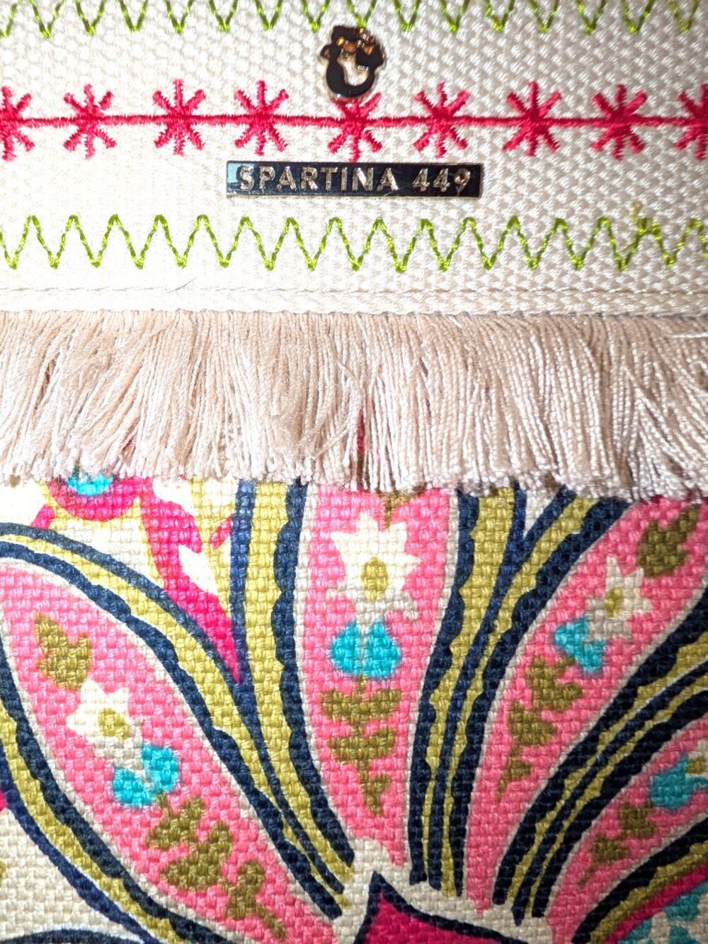 Spartina 449 | Linen & Leather Salt Meadow Hipster Crossbody Bag | One Size - Picture 3 of 14